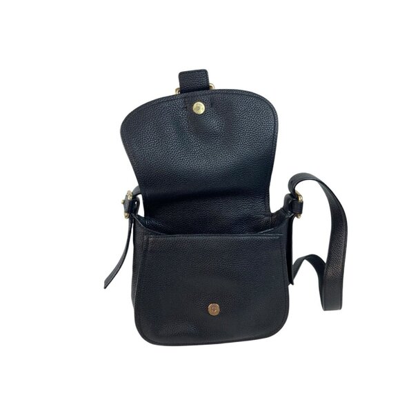 *Michael Kors Maxine Purse Black Pebbled Leather Crossbody Saddlebag Messenger - Picture 5 of 16